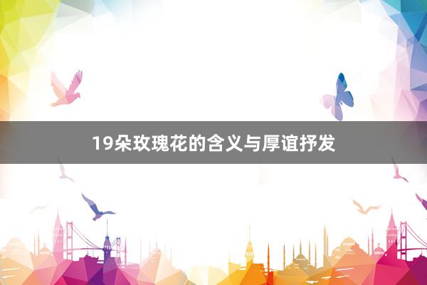 19朵玫瑰花的含义与厚谊抒发